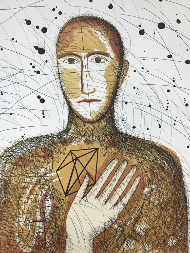 Ets En Aquatint Paladino - Geometrico