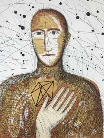 Ets En Aquatint Paladino - Geometrico