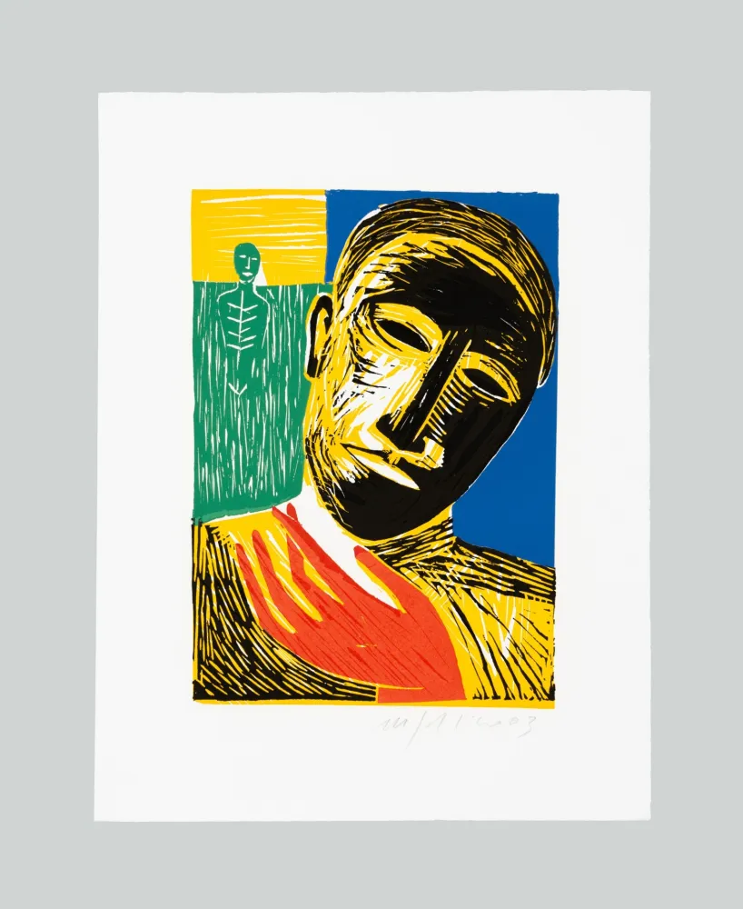 Houtsnede Paladino - Senza titolo