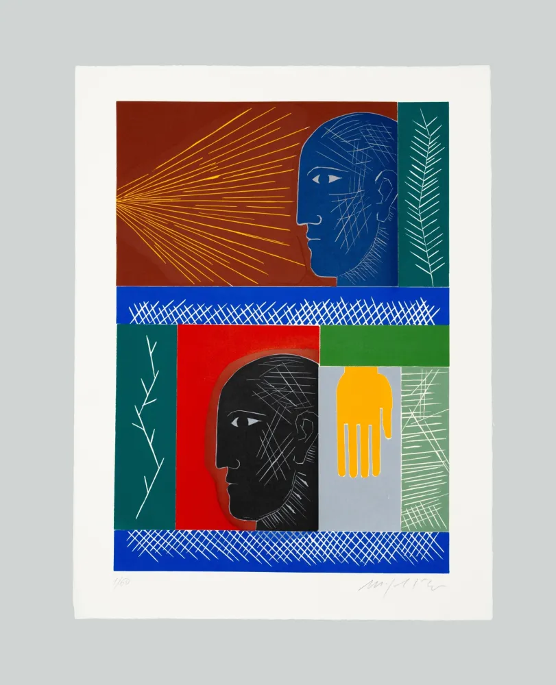 Houtsnede Paladino - Senza titolo