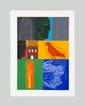 Houtsnede Paladino - Senza titolo