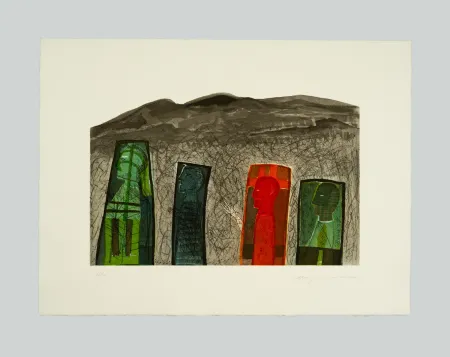 Ets En Aquatint Paladino - Sguardo a destra