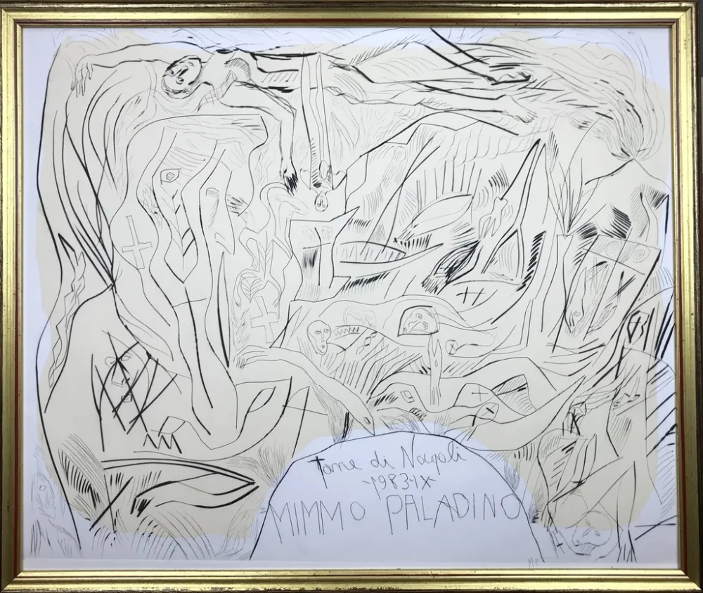 Aquatint Paladino - Tane di Napoli 