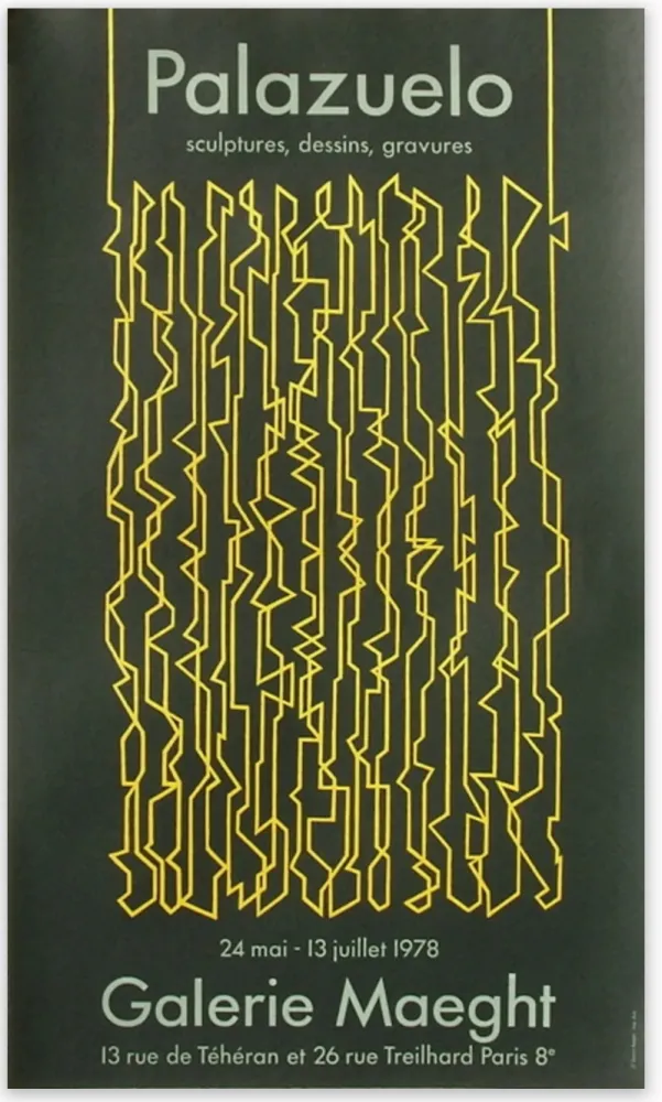 Poster Palazuelo - Affiche lithographique originale de la Galerie Maeght 1978.