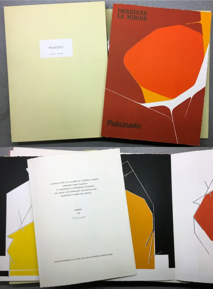 Geïllustreerd Boek Palazuelo - PALAZUELO. DERRIÈRE LE MIROIR N° 184. Mars 1970. TIRAGE DE LUXE SIGNÉ.