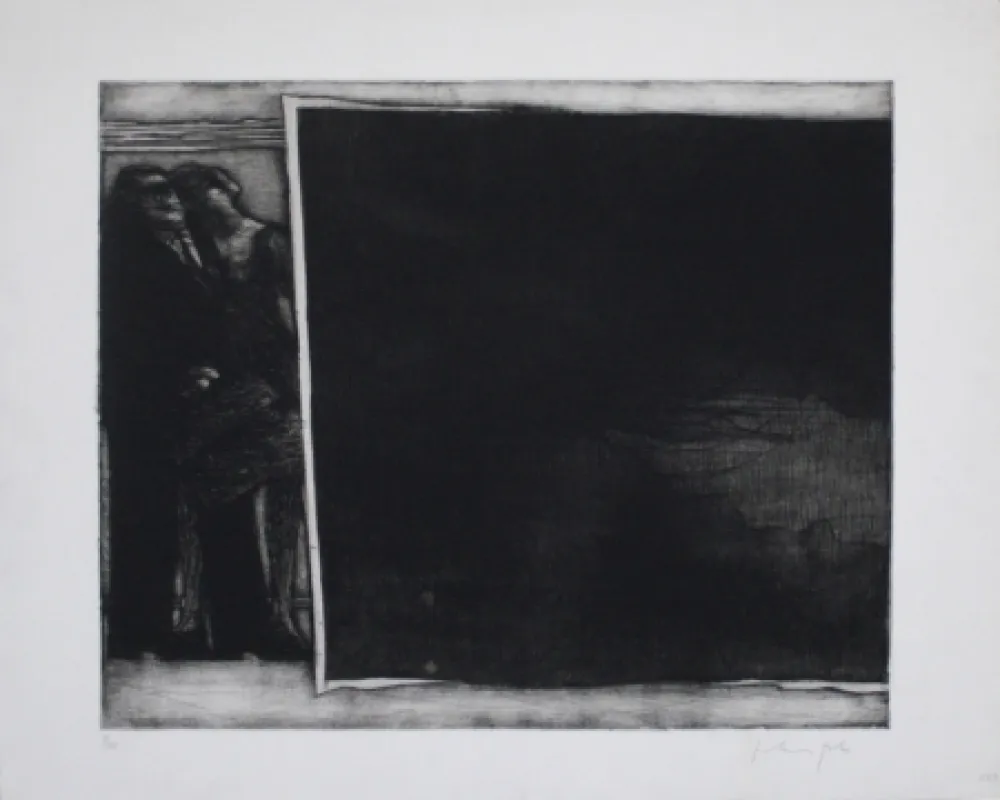 Ets En Aquatint Palm - Untitled