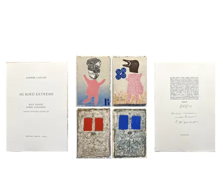 Geïllustreerd Boek Papart - AU BORD EXTRÊME. Quatre gravures signées de Max Papart et James Coignard (1983)