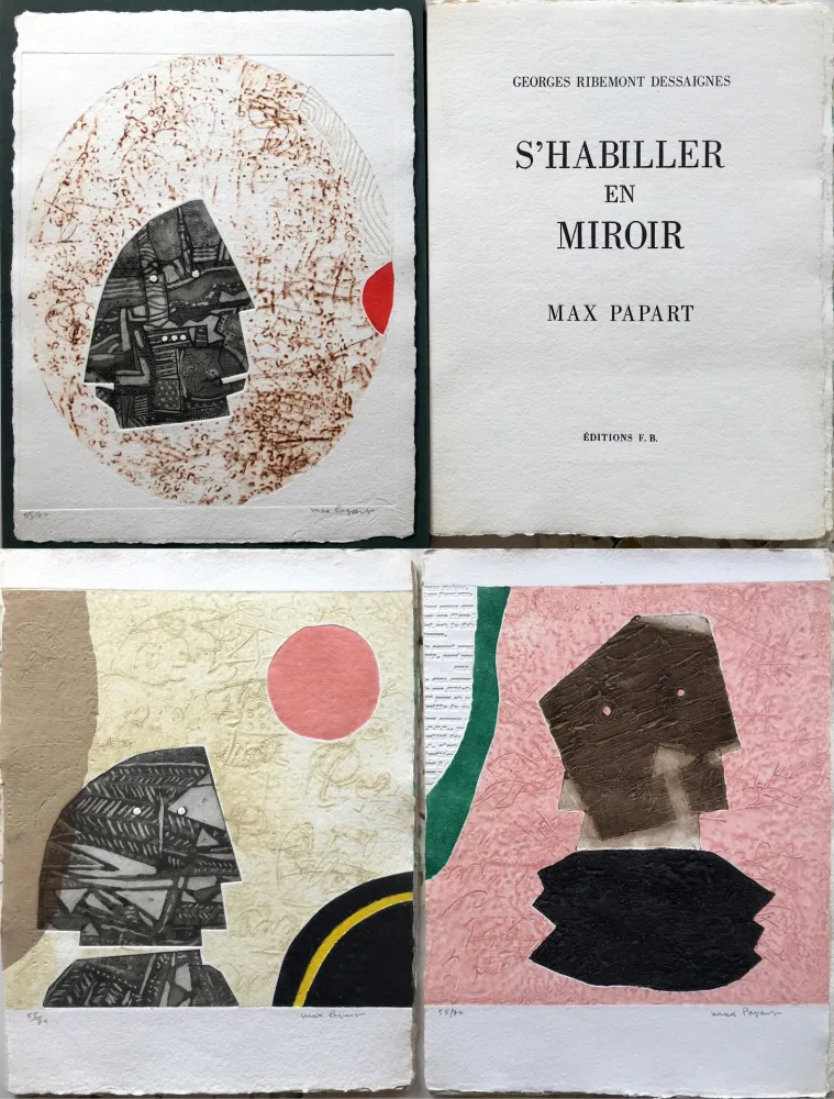 Ets En Aquatint Papart - G. Ribemont Dessaignes : S’HABILLER EN MIROIR (1977).