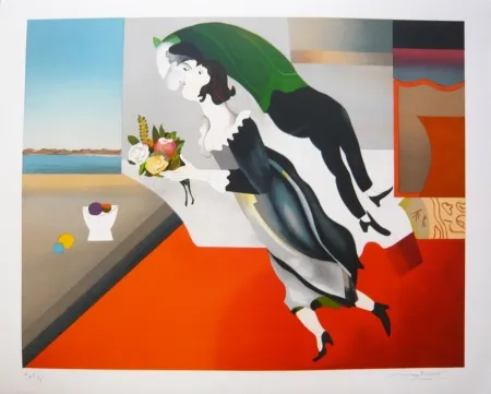 Lithografie Papart - HOMMAGE A CHAGALL