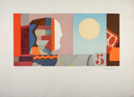 Lithografie Papart - Profil au 5, 1978 - Hand-signed!