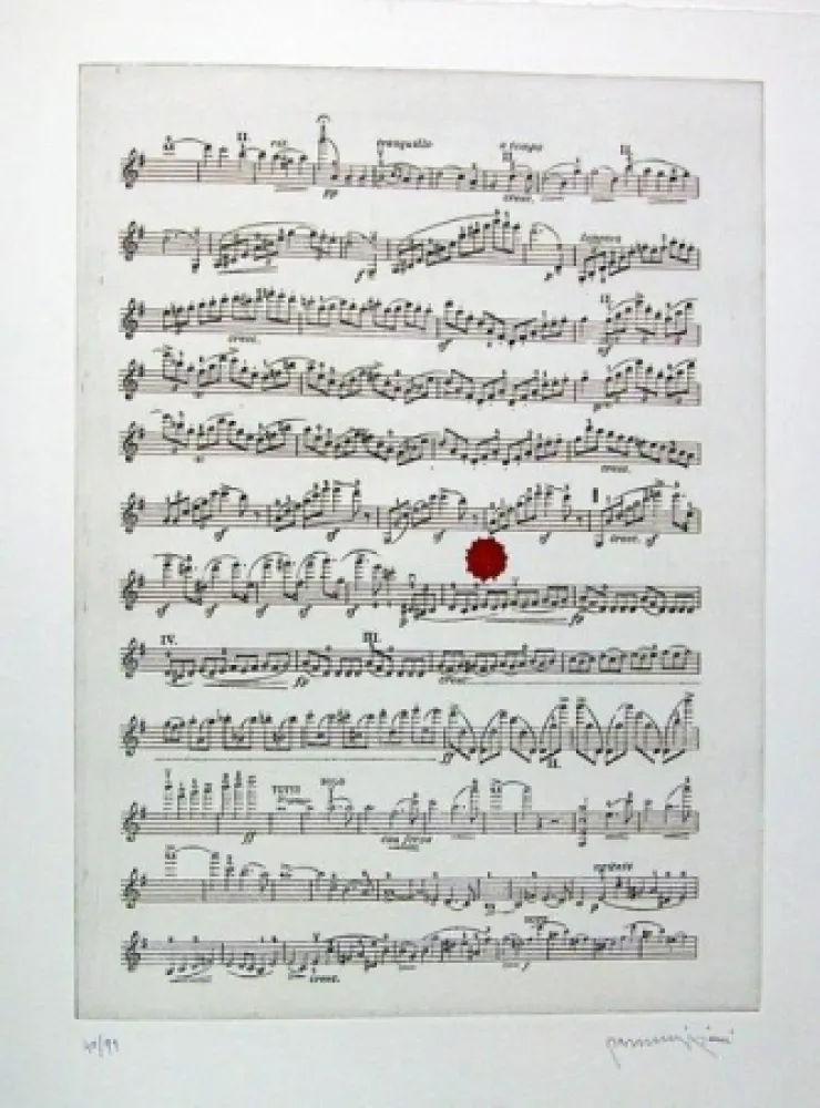 Geïllustreerd Boek Parmiggiani - Israel. Three Poems