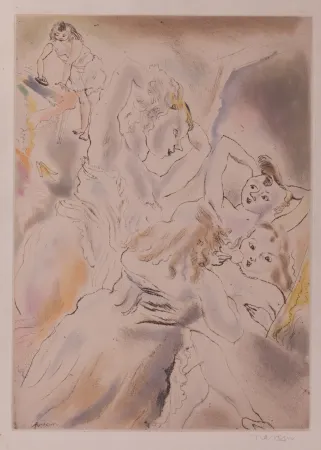 Ets En Aquatint Pascin - Cendrillon (Cinderella, the stepsisters)