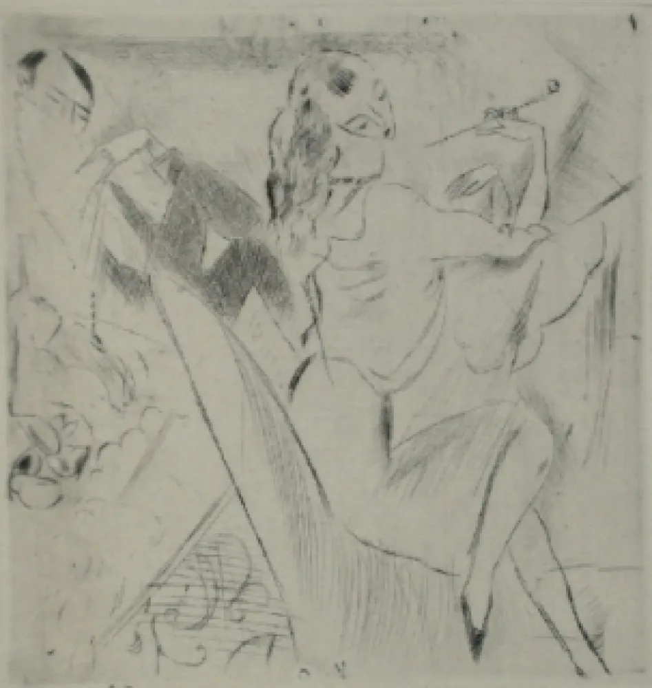 Droge Naald Pascin - Femme à la pipe