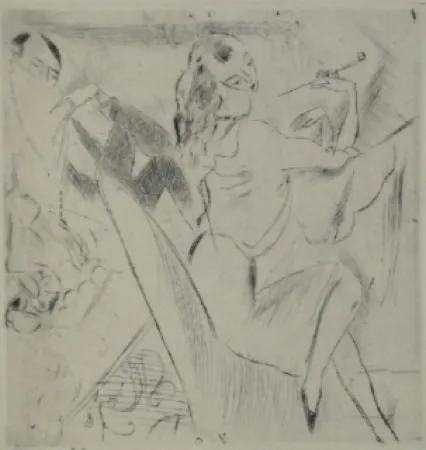 Droge Naald Pascin - Femme à la pipe