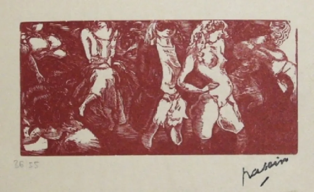 Lithografie Pascin - Filles de la nuit