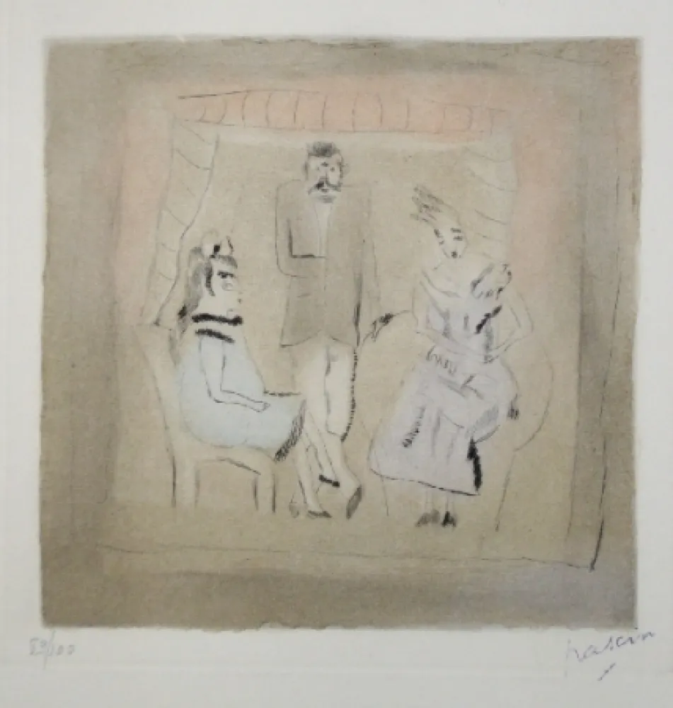 Aquatint Pascin - Noblesse créole