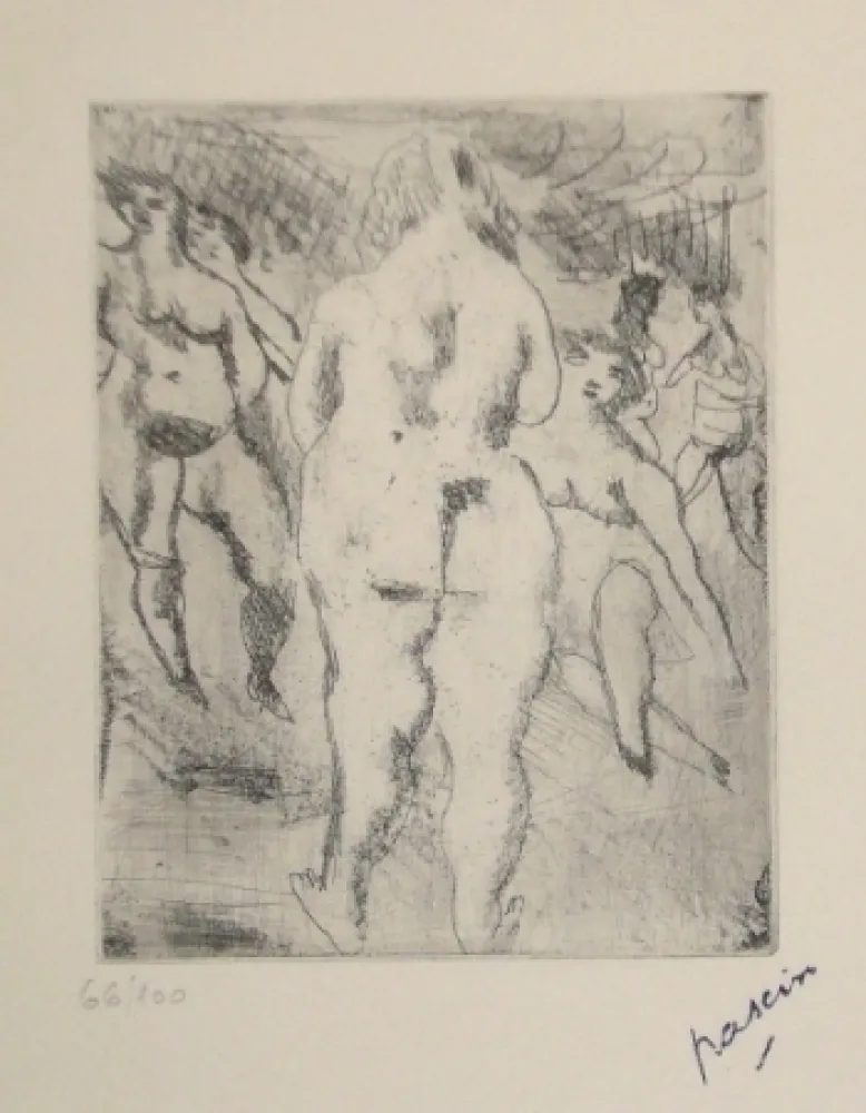 Droge Naald Pascin - Six Femmes nues
