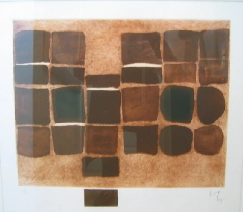 Ets En Aquatint Pasmore - Square Development 1953 - 75