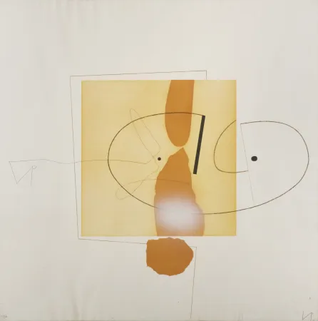 Gravure Pasmore - Victor Pasmore (1908-1998) – The owl of Minerva – Aquatint etching on paper – 1978