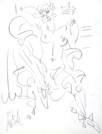 Geen Techniek Paul  - Femme nue assise