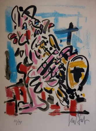 Lithografie Paul  - Le Saxophoniste / The Saxophonist