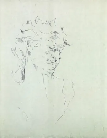 Gravure Paul P - Bust de la Bacant II