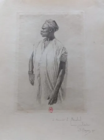 Ets En Aquatint Payrau - Africain