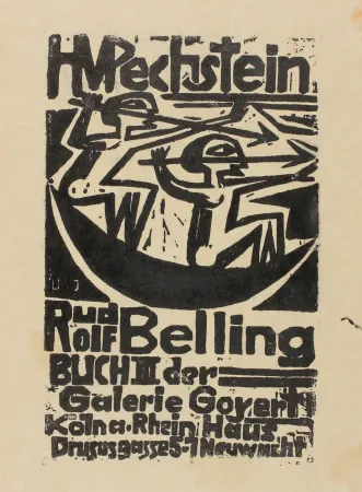 Houtsnede Pechstein - H. M. Pechstein, Rudolf Belling, Buch III der Galerie Goyert 