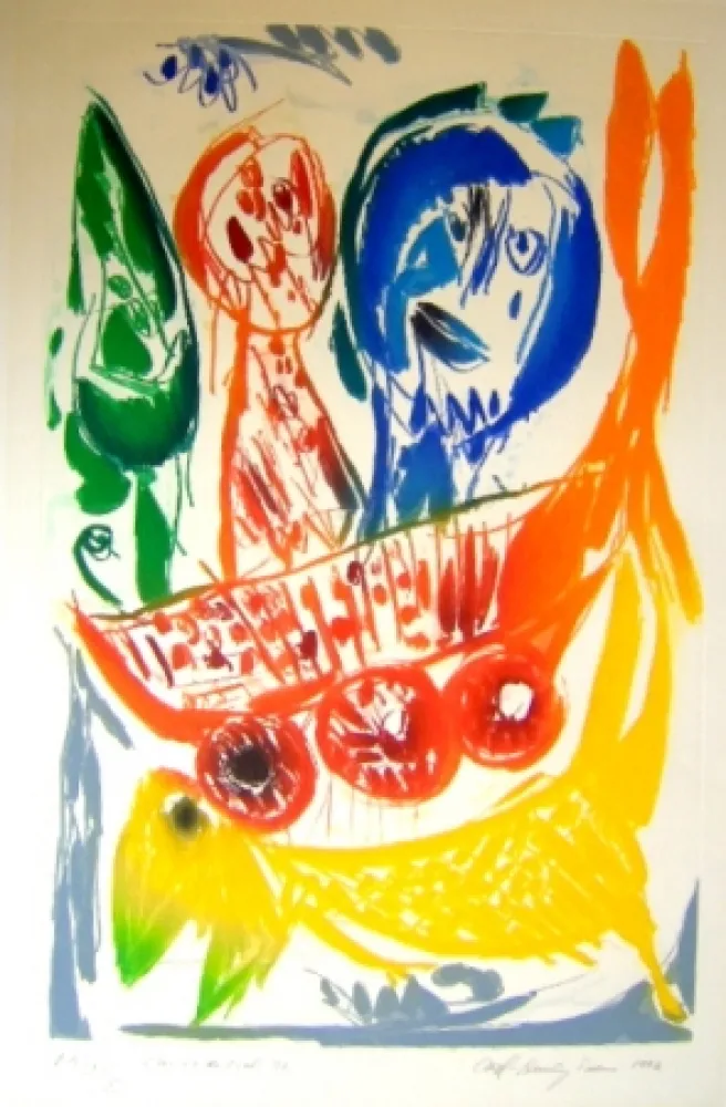 Aquatint Pedersen - Chariot du ciel