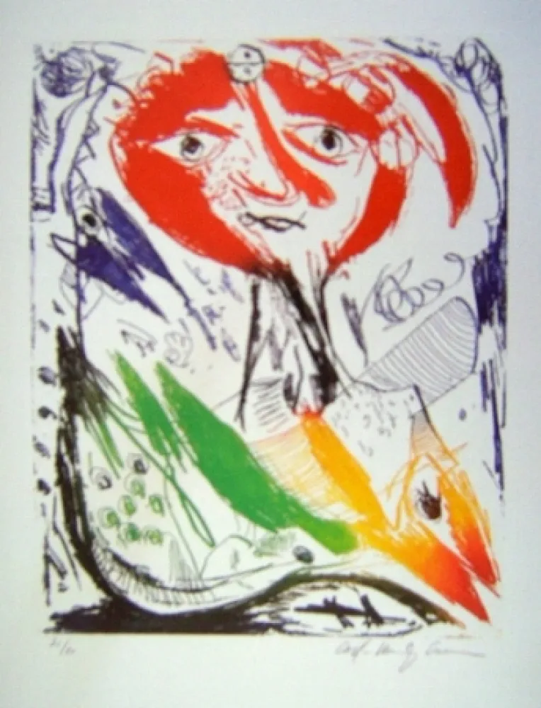 Aquatint Pedersen - L'Ile d'elle II