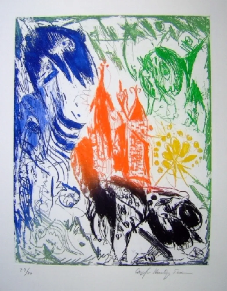 Aquatint Pedersen - L'Ile d'elle IV