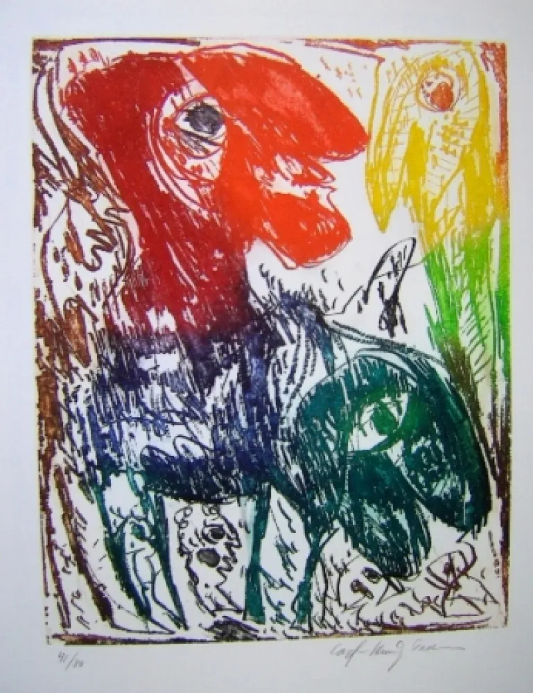 Aquatint Pedersen - L'Ile d'elle V