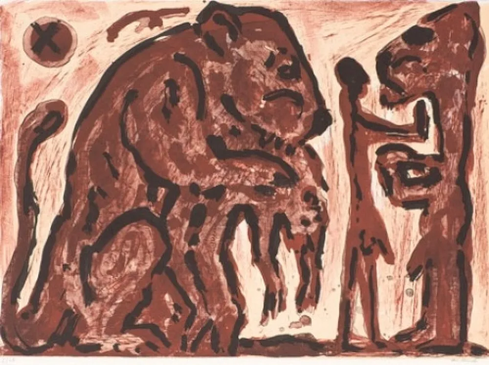 Lithografie Penck - Erinnerung unbekannt