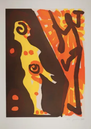Ets En Aquatint Penck - Serie I Rächer