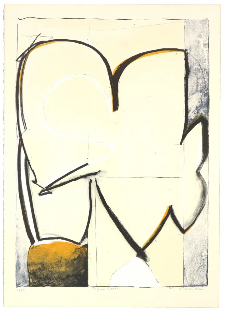 Lithografie Péneau - Figure cactus