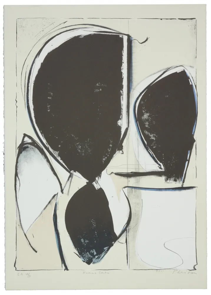 Lithografie Péneau - Homme cactus