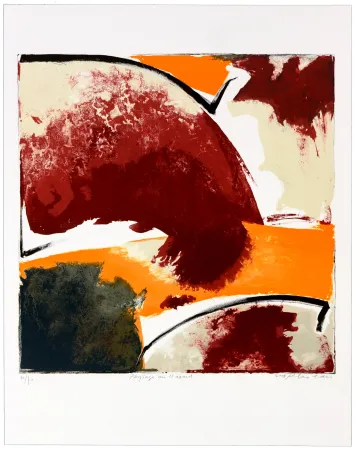 Lithografie Péneau - Paysage au Hasard