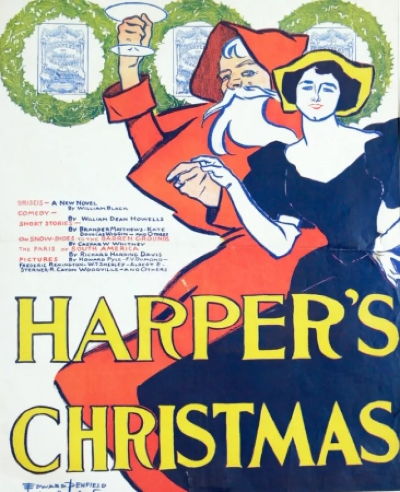 Lithografie Penfield - HARPERS CHRISTMAS 1895