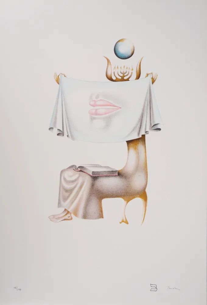 Lithografie Pérahim - L'Alphabet Hébreu : Lecture sacrée