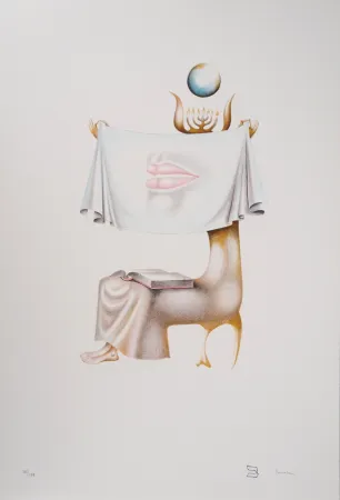 Lithografie Pérahim - L'Alphabet Hébreu : Lecture sacrée