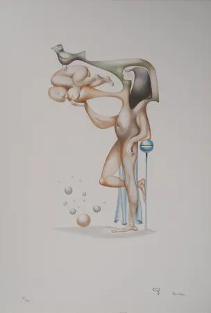 Lithografie Pérahim - L'Alphabet Hébreu : Maternité Egyptienne