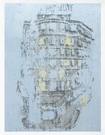 Digitale Print Perez - Normandie (blue)