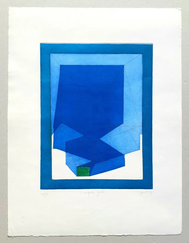 Aquatint Perilli - Il computer ignoto