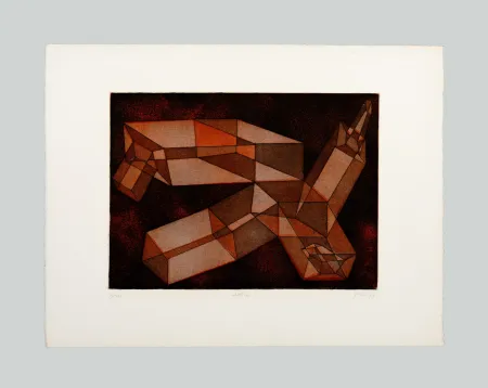 Ets En Aquatint Perilli - Rubestre