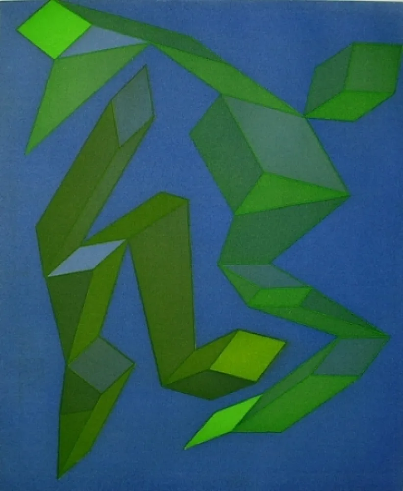 Ets En Aquatint Perilli - Tanzeclabirinthen