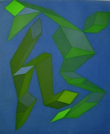 Ets En Aquatint Perilli - Tanzeclabirinthen