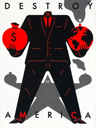 Zeefdruk Peterson - Destroy America (White)