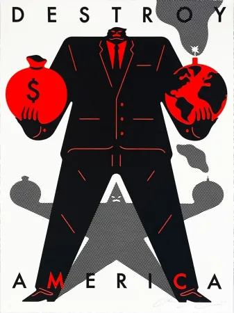 Zeefdruk Peterson - Destroy America (White)