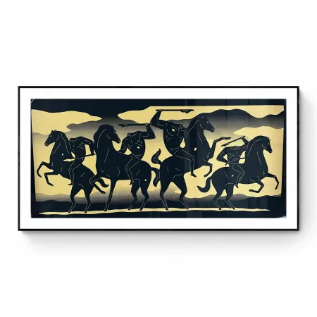 Zeefdruk Peterson - THE FOUR HORSEMAN (Gold)