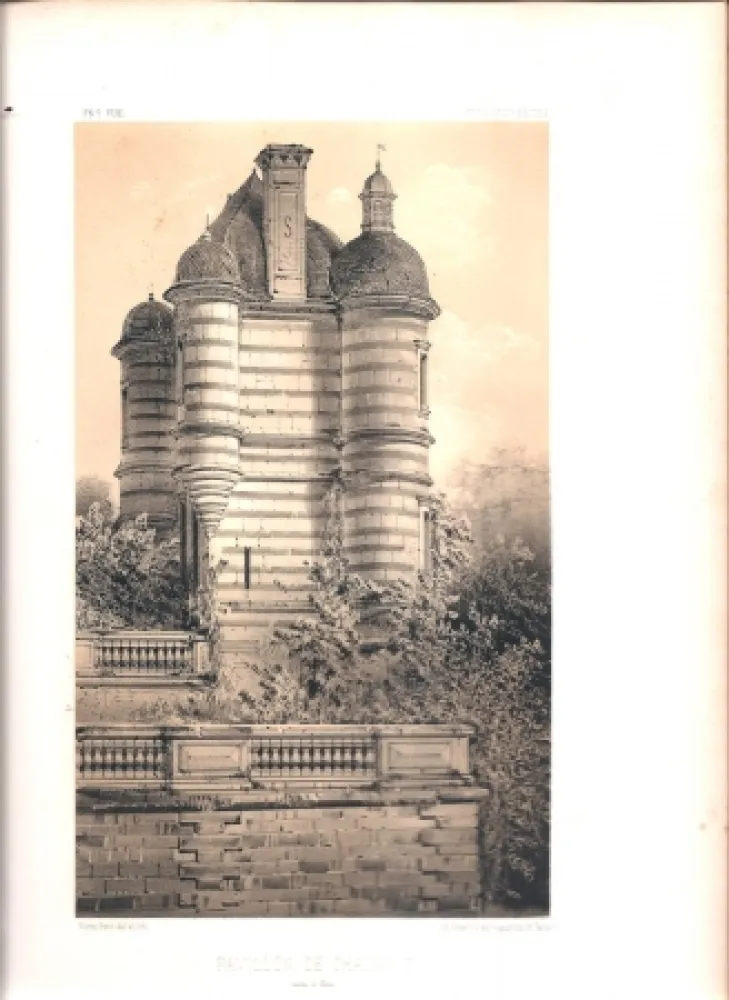 Lithografie Petit - Châteaux de France des XV et XVIe siècles par Victor Petit